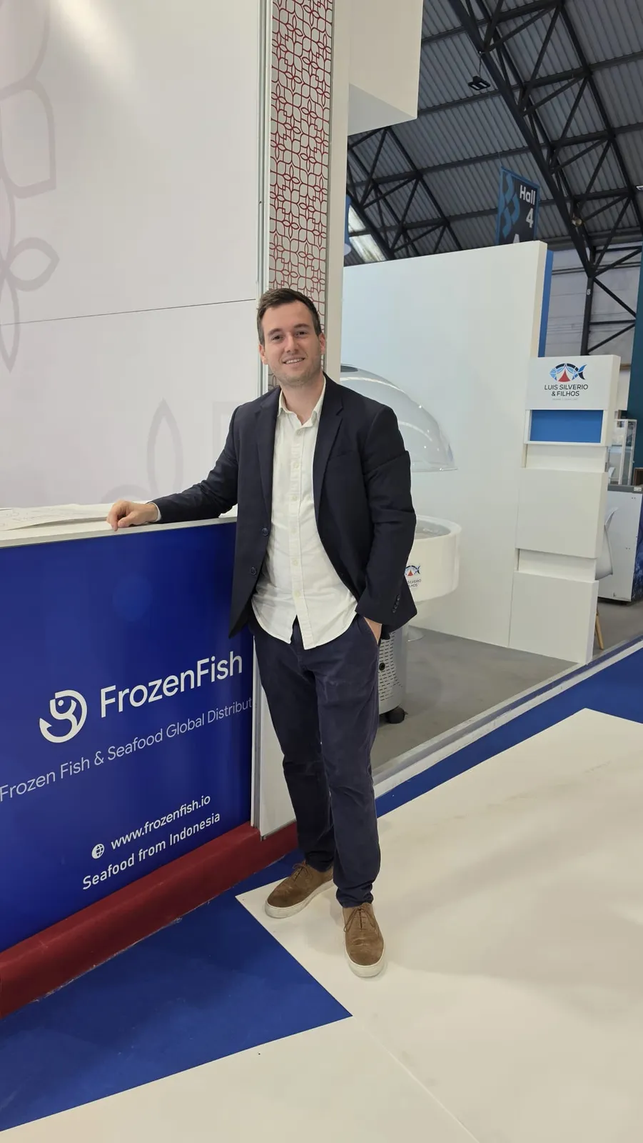David Bertran at the FrozenFish counter on the Indonesia pavilion