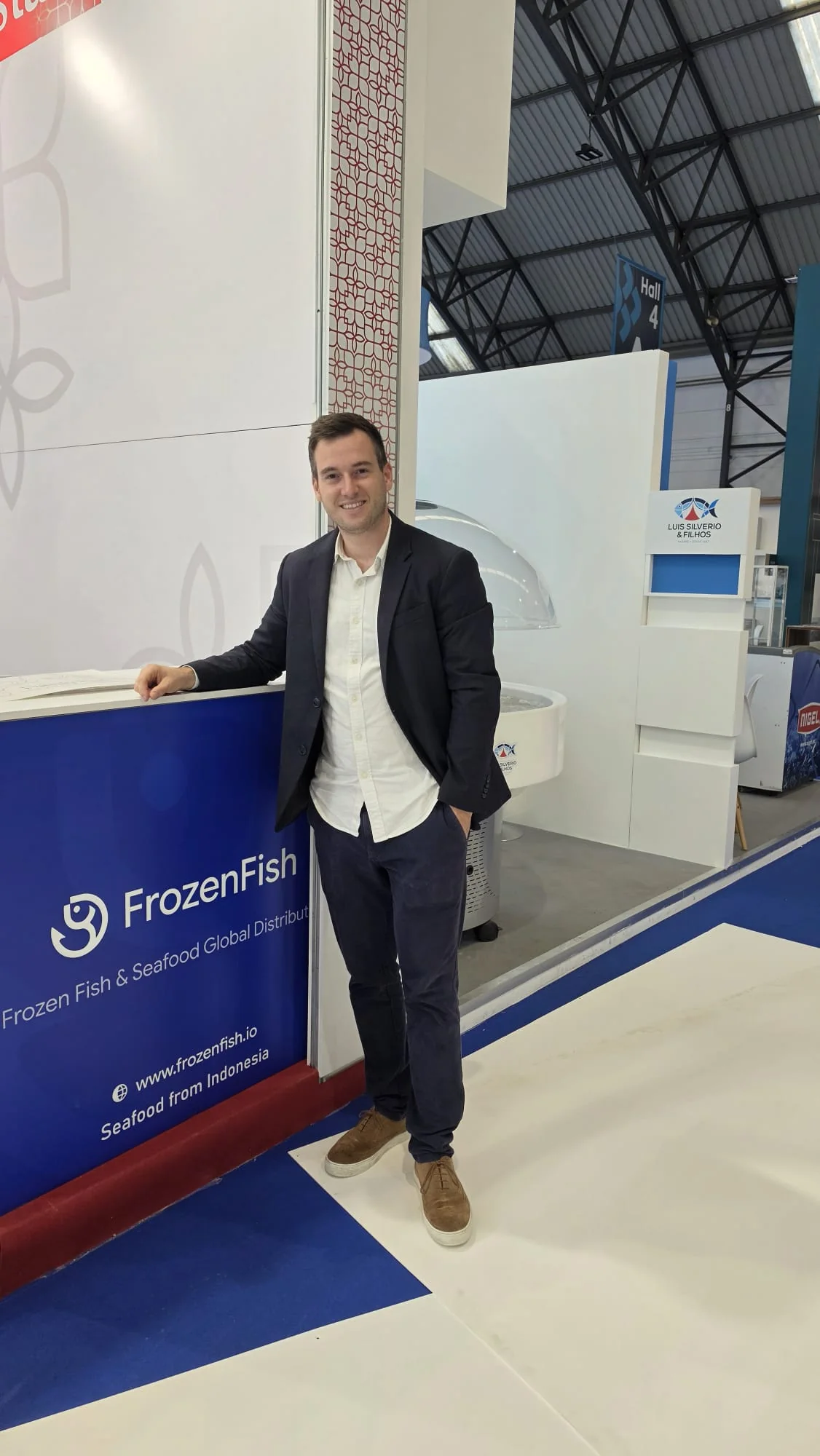 David Bertran Bleich en una fira del sector pesquer